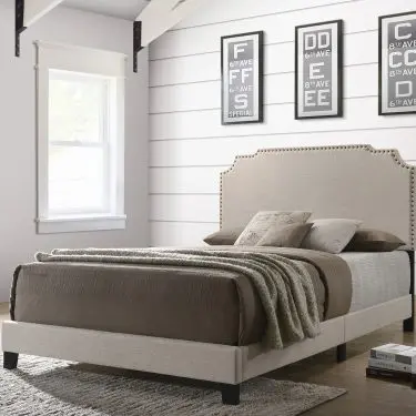 Tamarac Upholstered Bed Beige