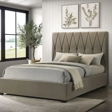 Delsea Platform Bed Light Brown