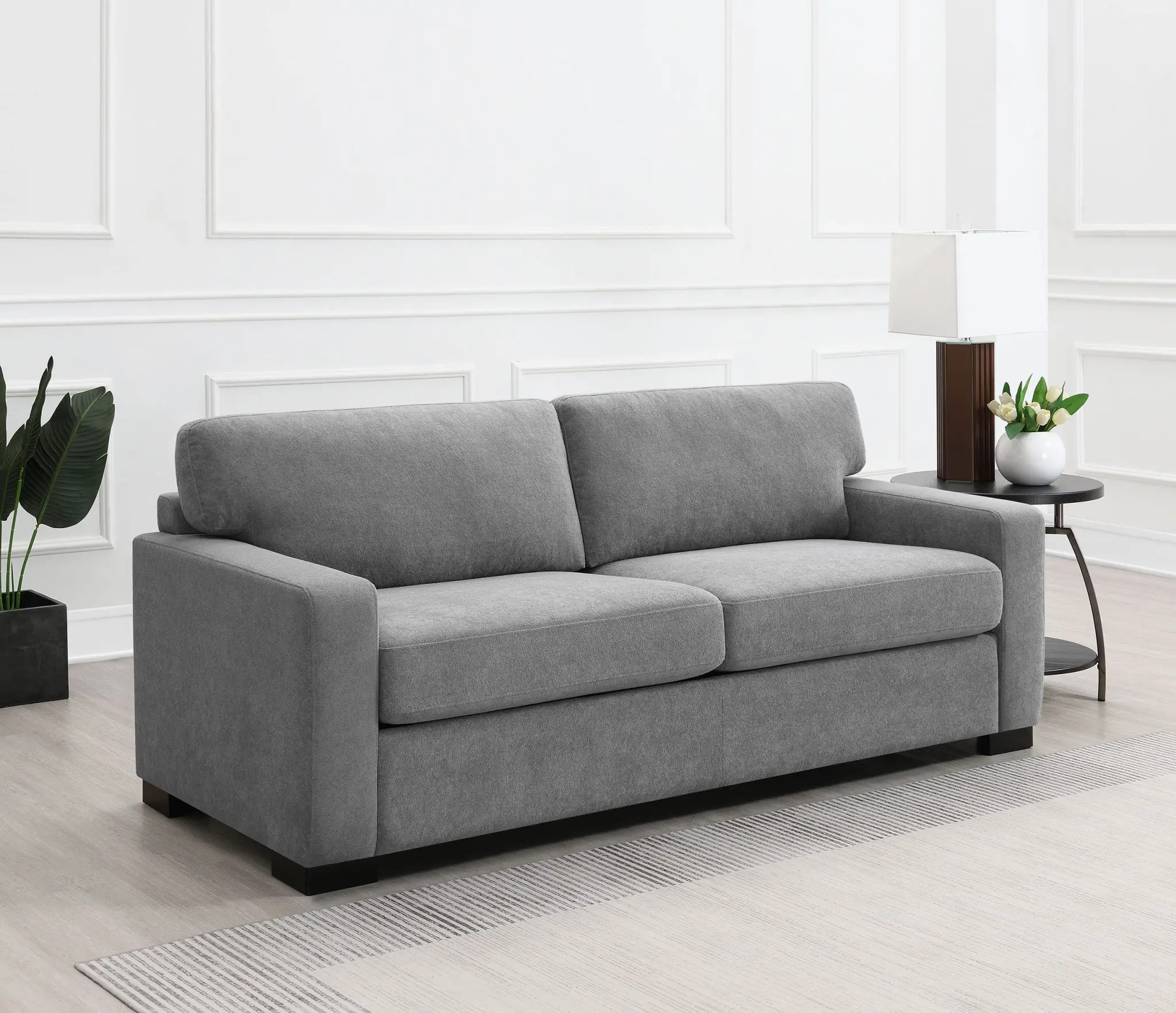 Simpson Sleeper Sofa with Queen Mattress Grey