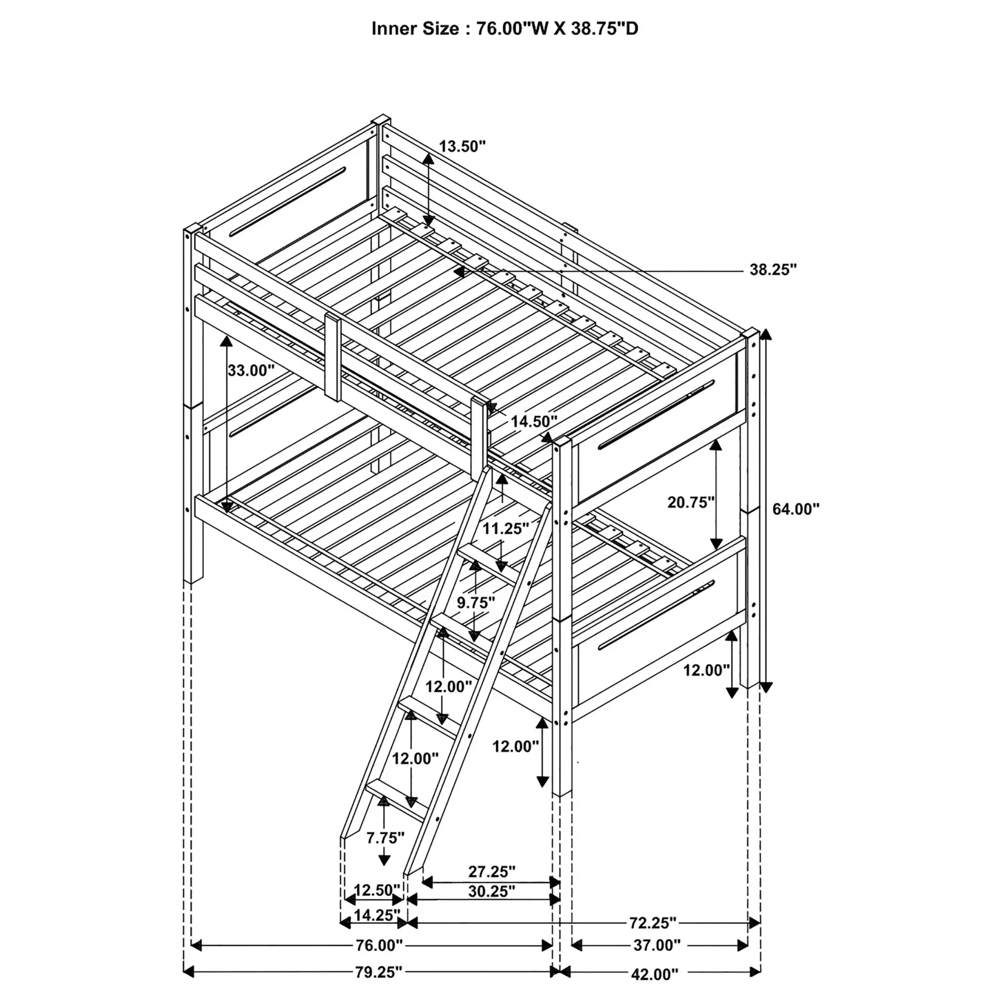 Littleton Bunk Bed Twin over Twin - Image 7