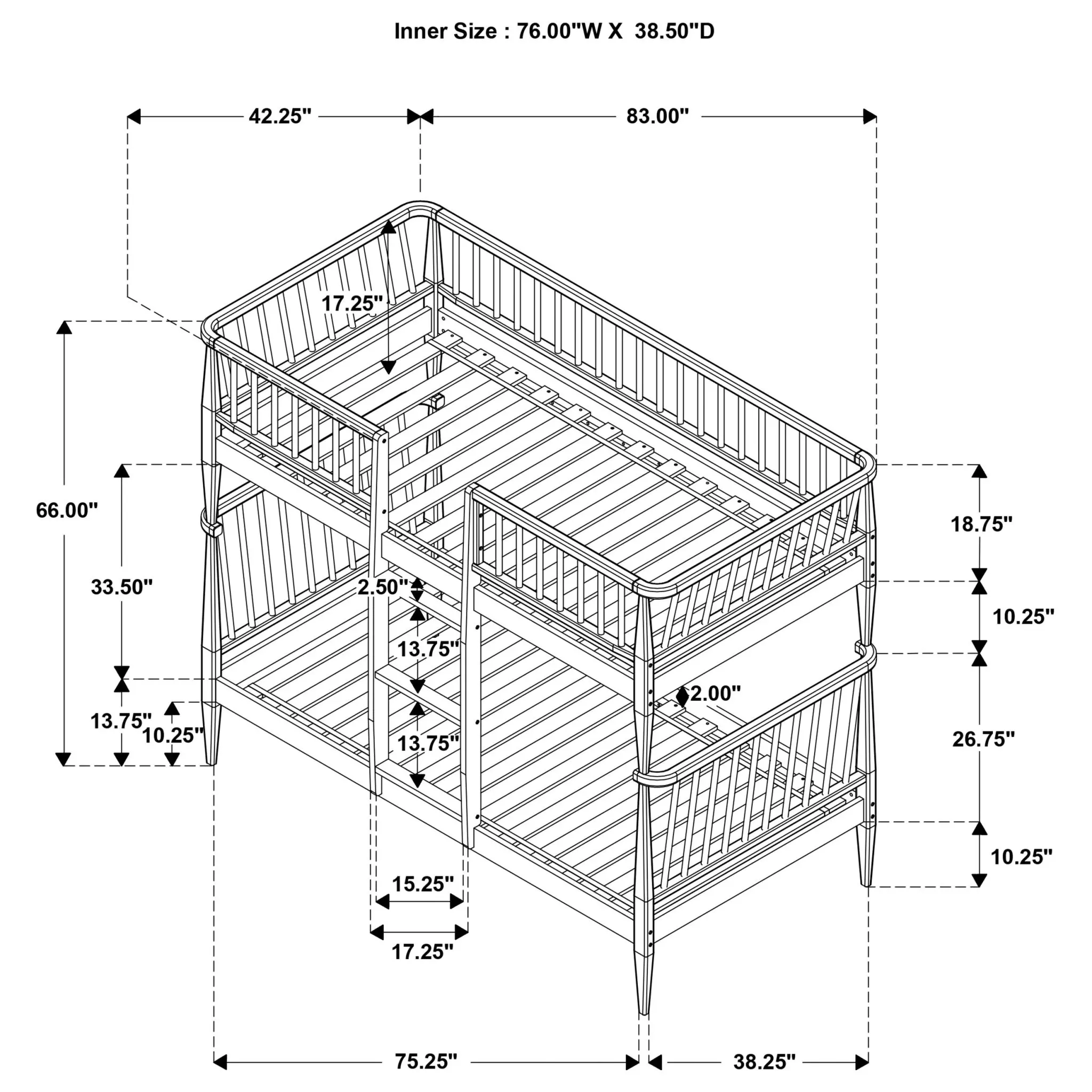 Abram Bunk Bed Twin over Twin - Image 9