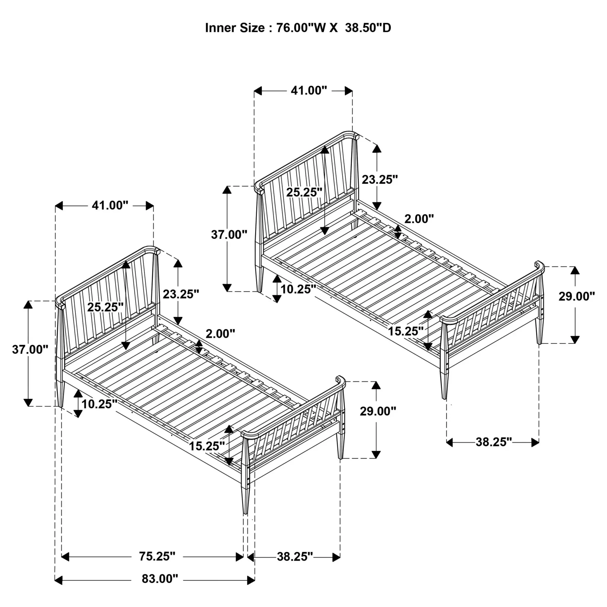 Abram Bunk Bed Twin over Twin - Image 10