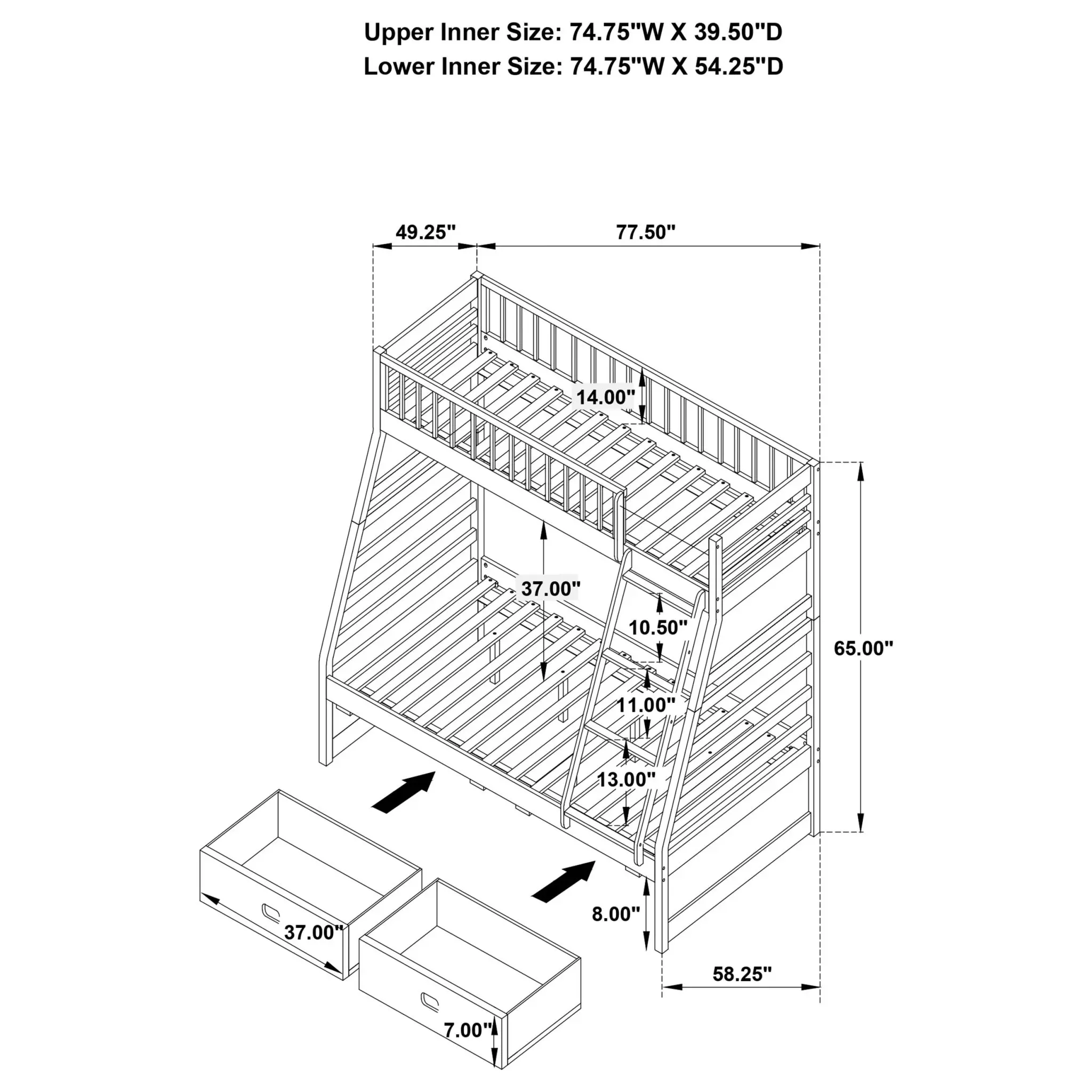 Ashton Bunk Bed Twin over Full - Image 6