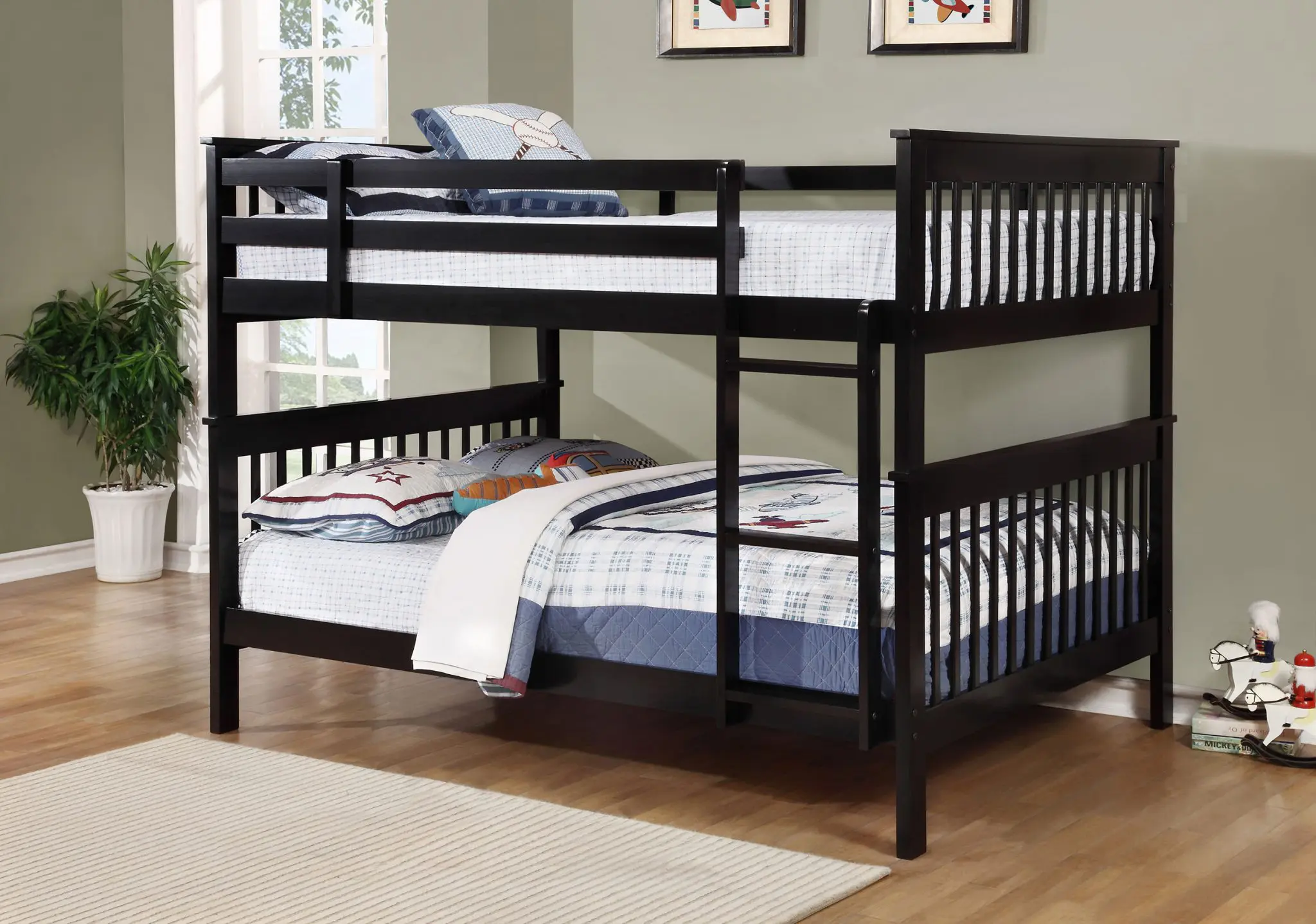 Chapman Bunk Bed Full over Full Black