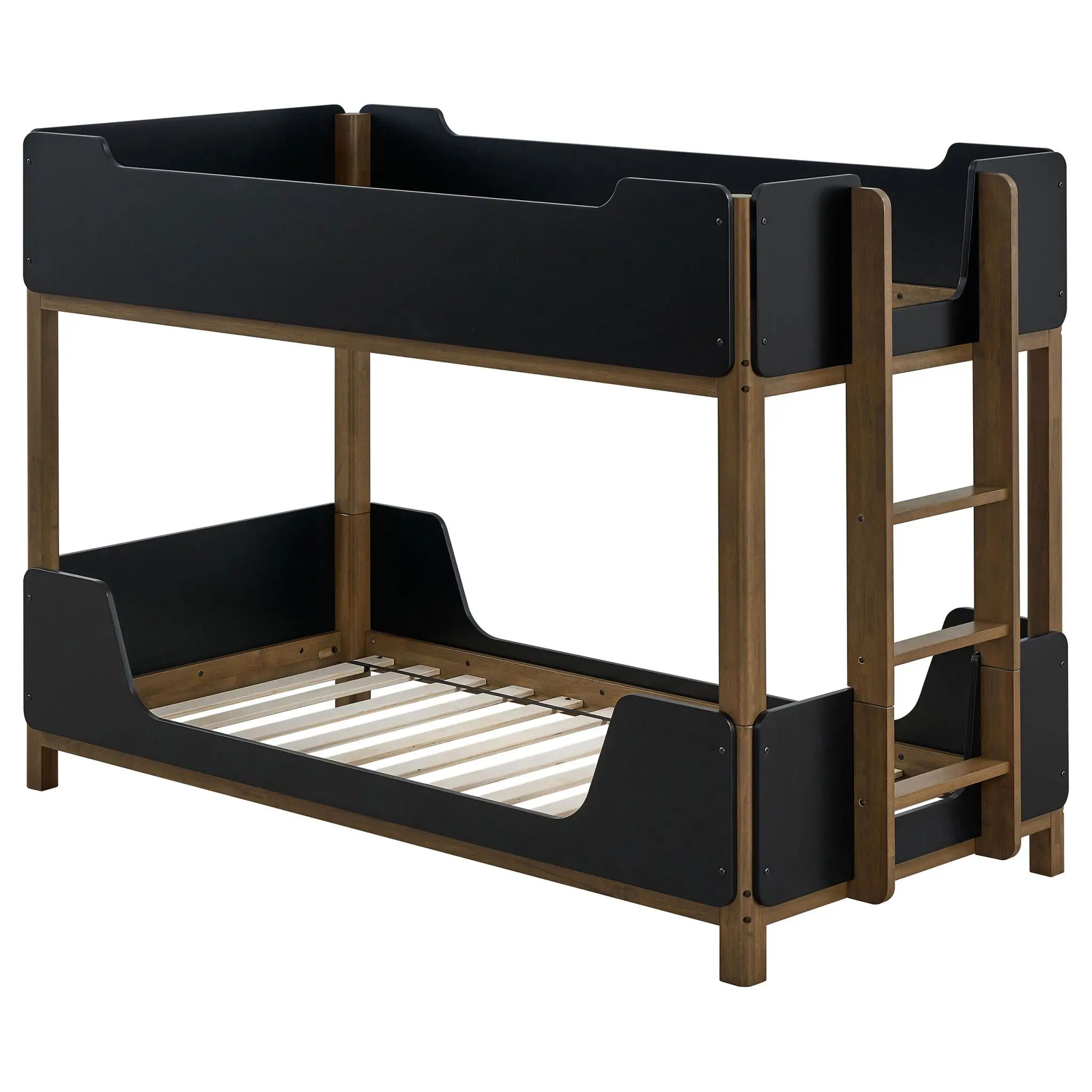 Morris Bunk Bed Twin over Twin Walnut and Black - Image 2