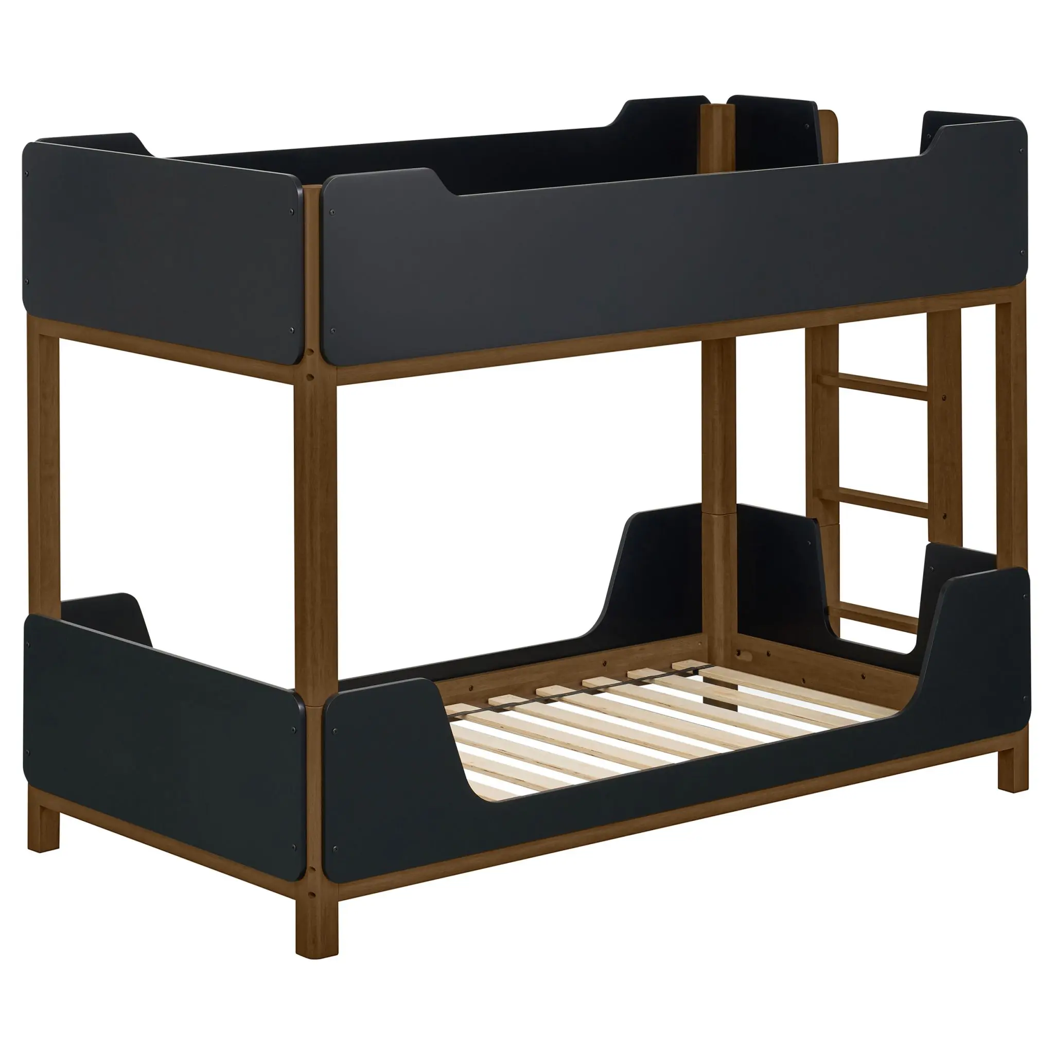 Morris Bunk Bed Twin over Twin Walnut and Black - Image 5