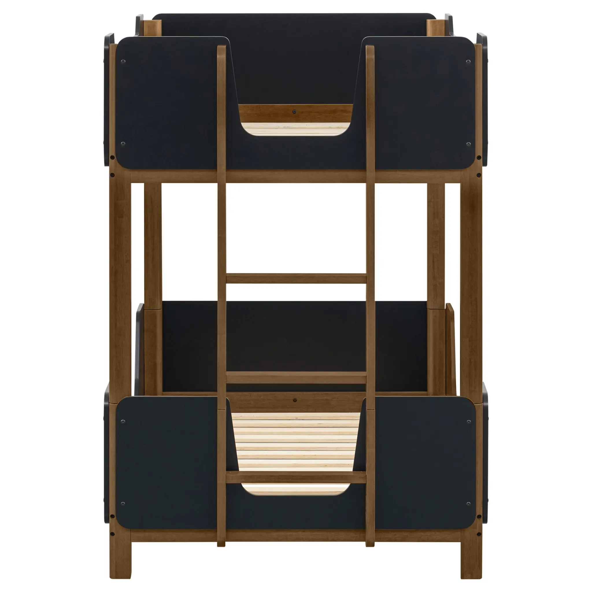 Morris Bunk Bed Twin over Twin Walnut and Black - Image 6