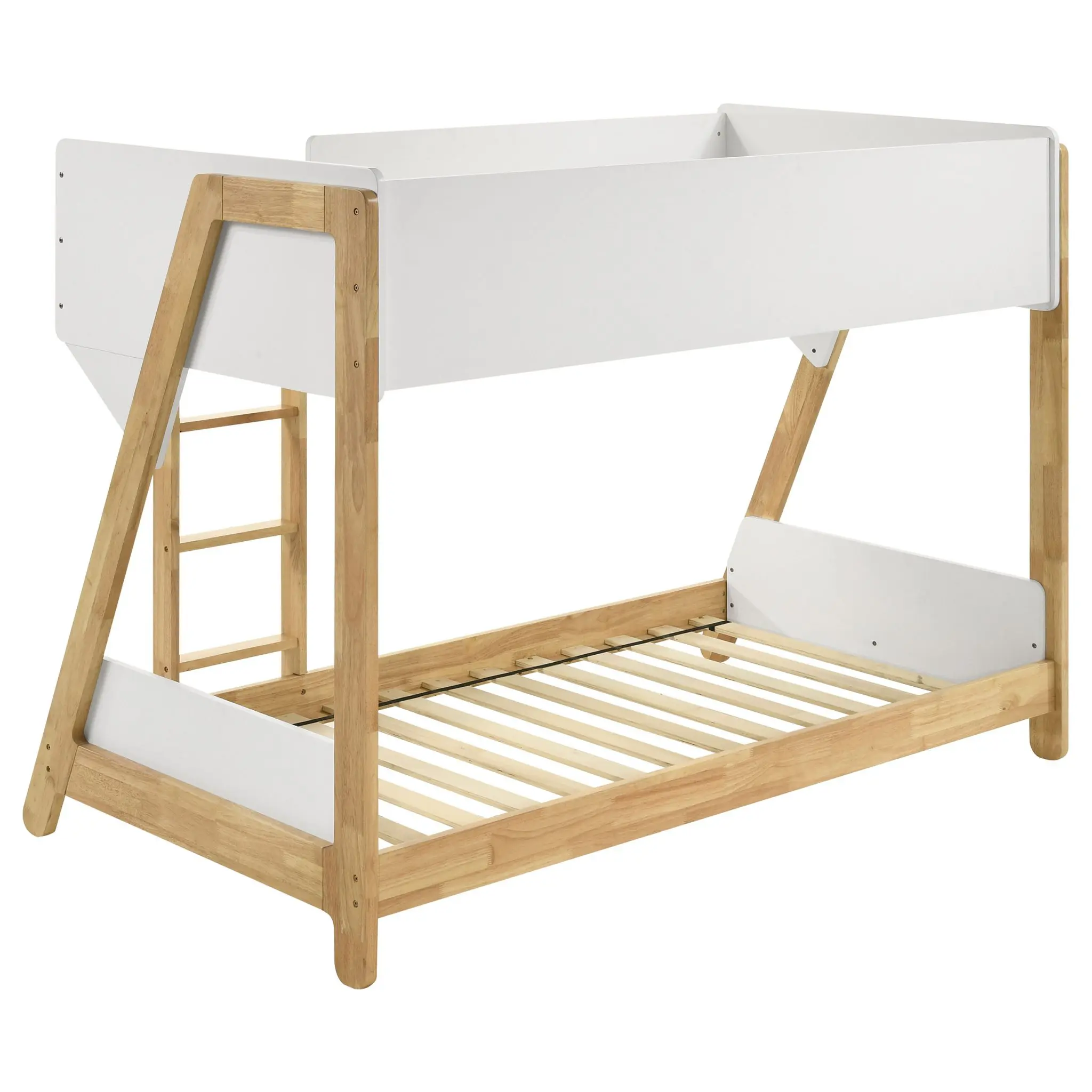 Wyatt Bunk Bed Twin over Twin White and Natural - Image 5