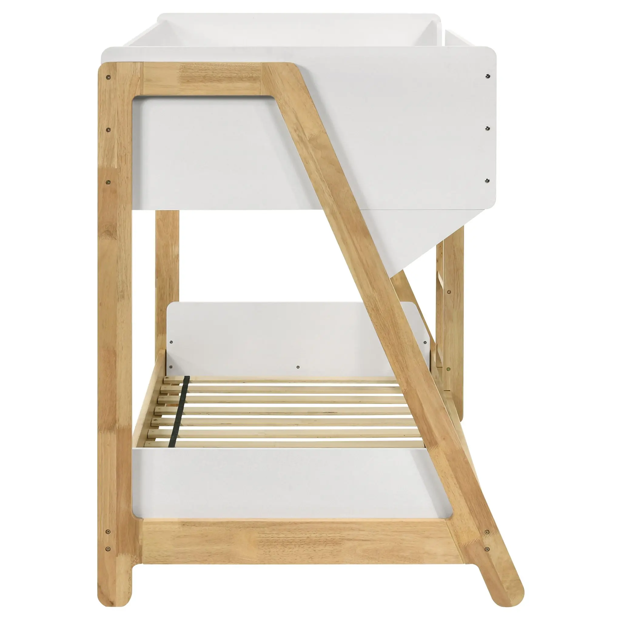Wyatt Bunk Bed Twin over Twin White and Natural - Image 6