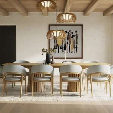 Truman Extendable Natural Oak Dining Set