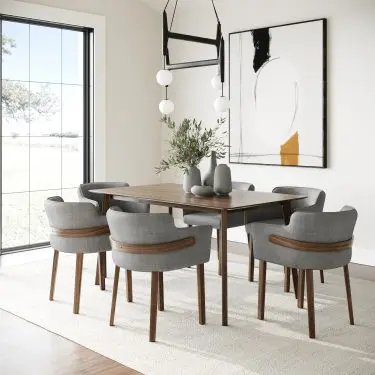 Castillo Walnut 4-Piece to 7-Piece Dining Set