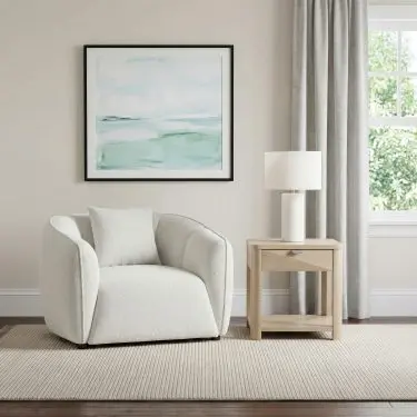 Aleisha Tufted Back Accent Chair Sand