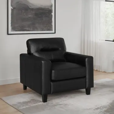 Scotland Track Arm Accent Chair Black