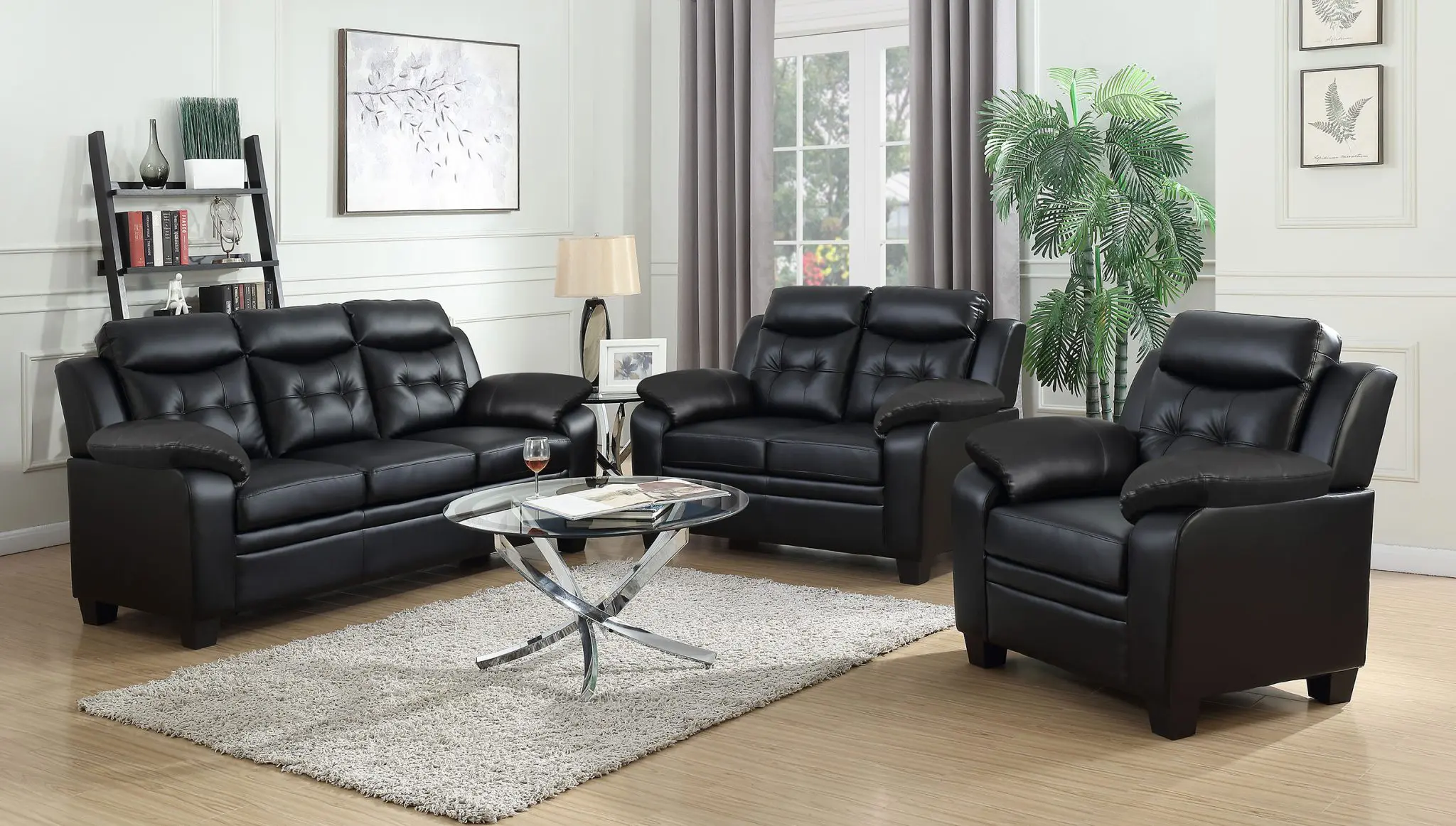 Finley Tufted Accent Chair Black - Image 10