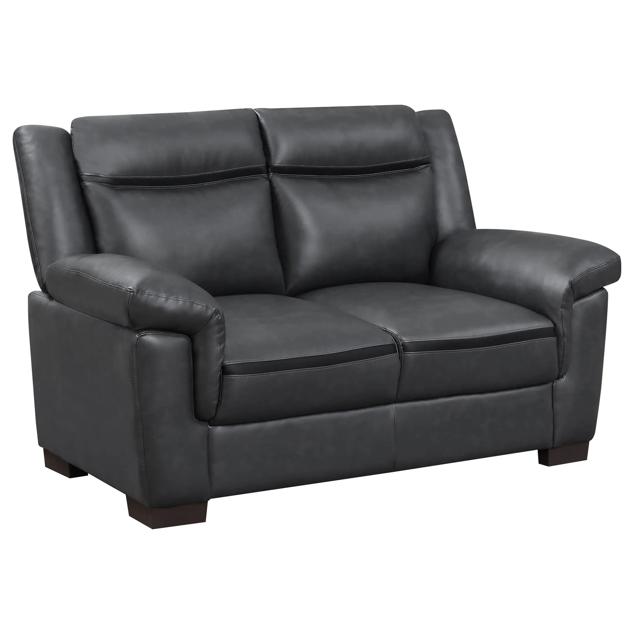 Arabella Padded Arm Loveseat Grey - Image 2