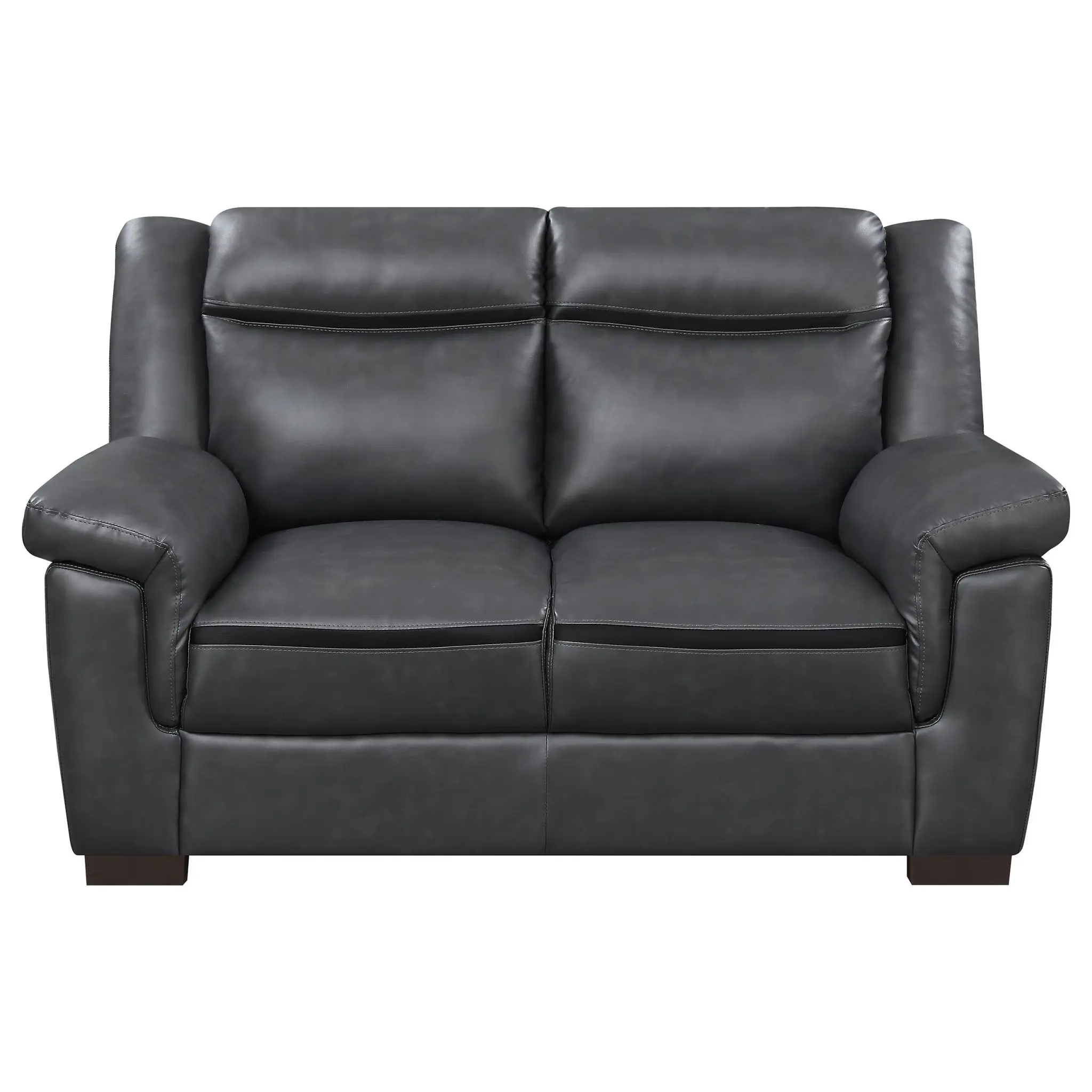 Arabella Padded Arm Loveseat Grey - Image 3