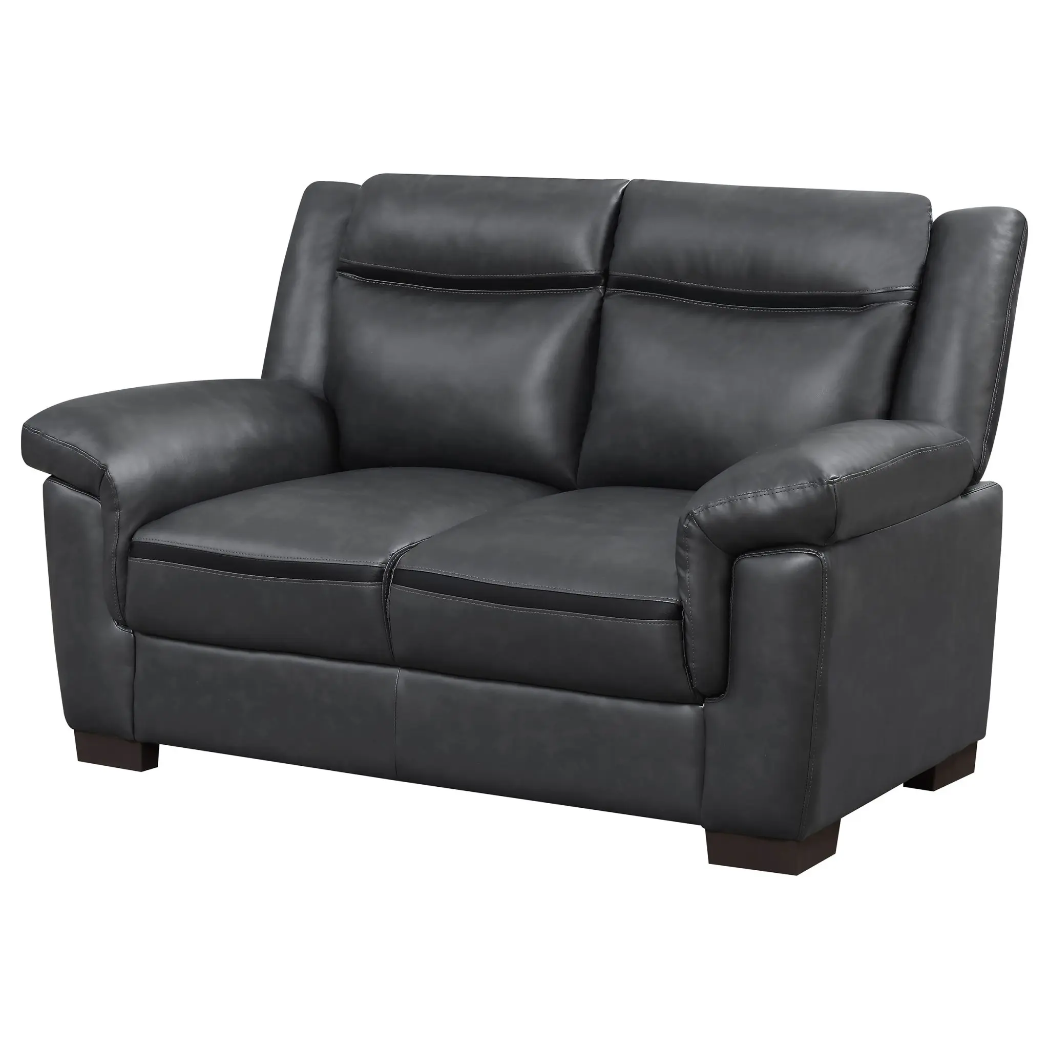 Arabella Padded Arm Loveseat Grey - Image 4