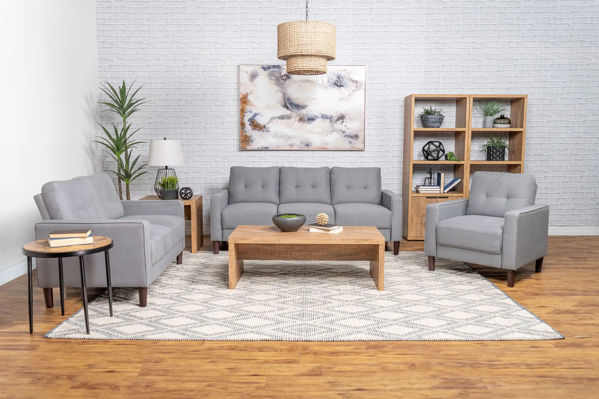 Bowen Track Arm Loveseat Grey - Image 12