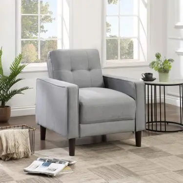 Bowen Track Arm Accent Chair Grey