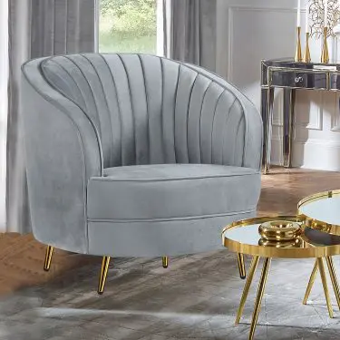 Sophia Barrel Accent Chair Grey