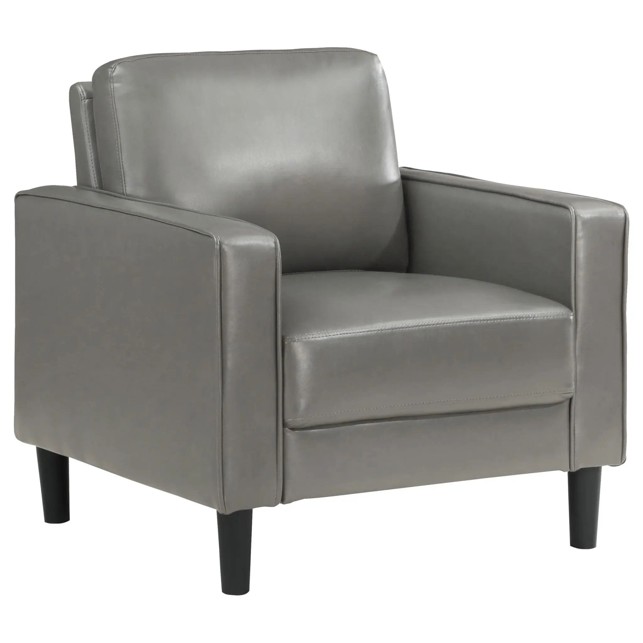 Ruth Faux Leather Track Arm Chair - Image 2