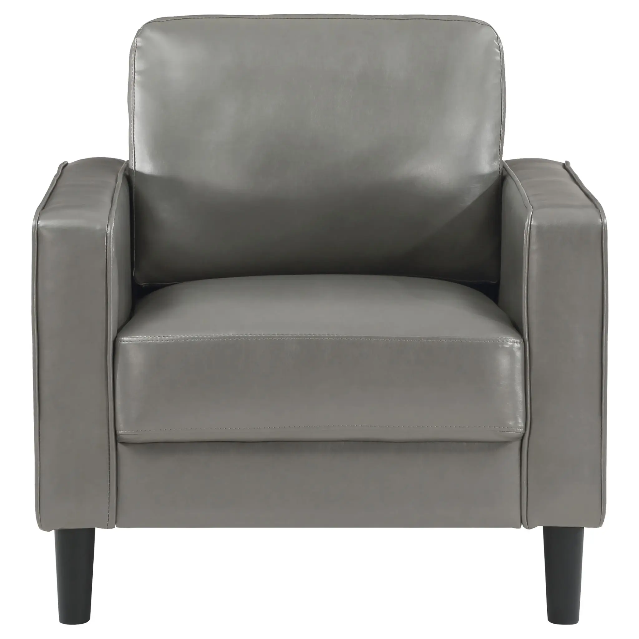 Ruth Faux Leather Track Arm Chair - Image 3