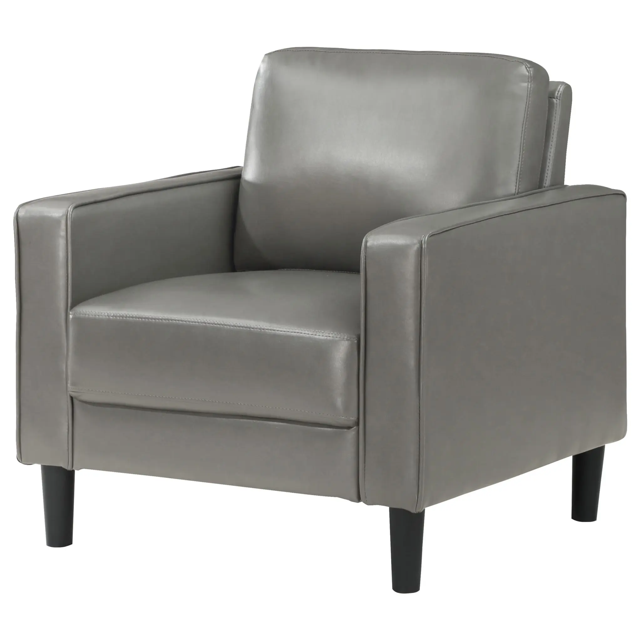 Ruth Faux Leather Track Arm Chair - Image 4