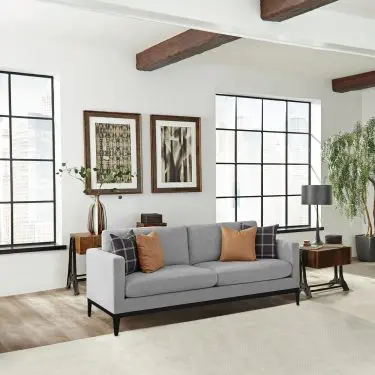 Apperson Track Arm Sofa Light Grey