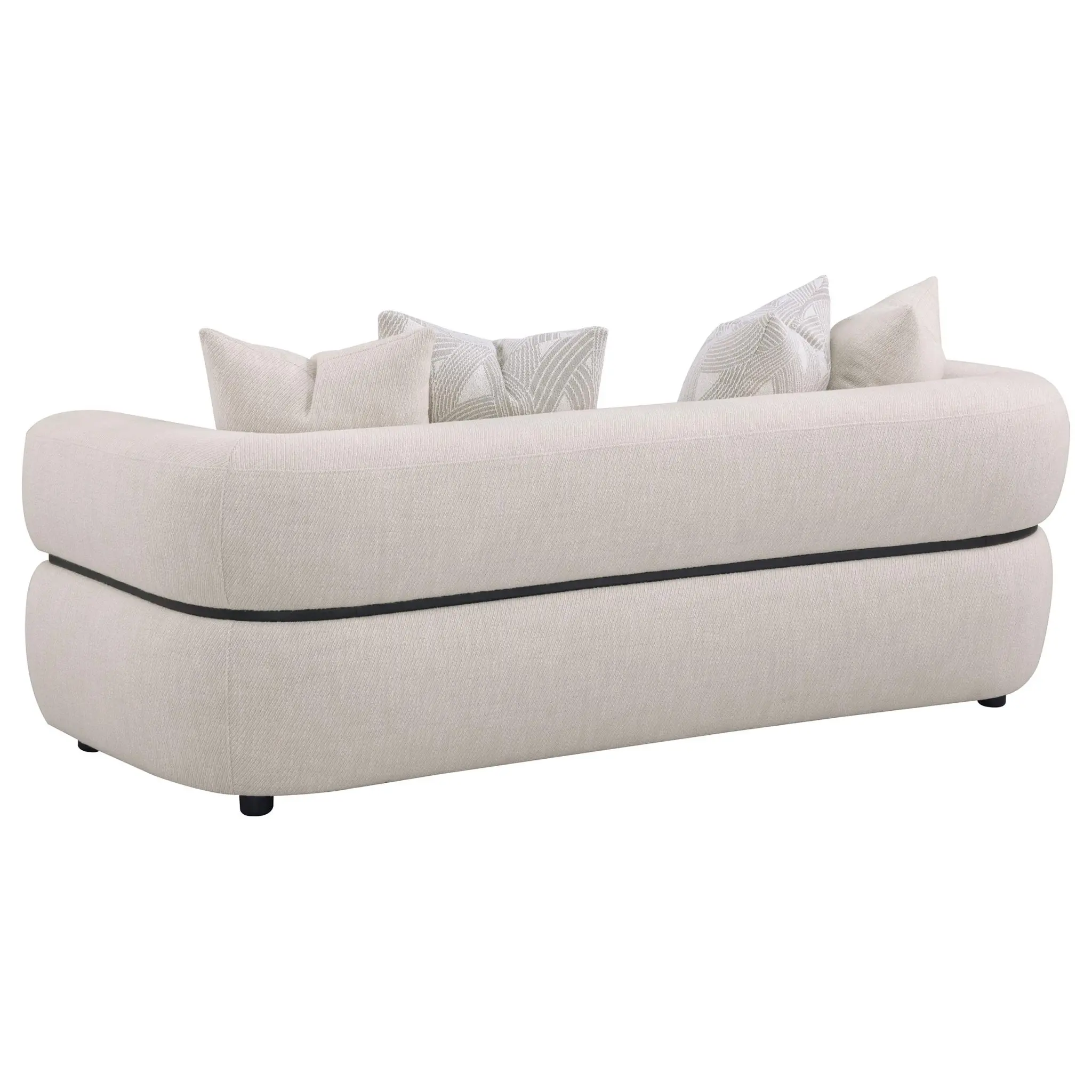 Jeanette Round Track Arm Sofa Beige - Image 6