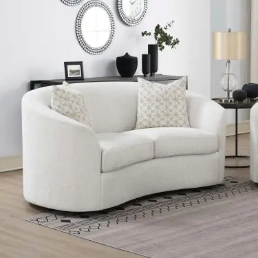 Rainn Bouclé Loveseat Latte