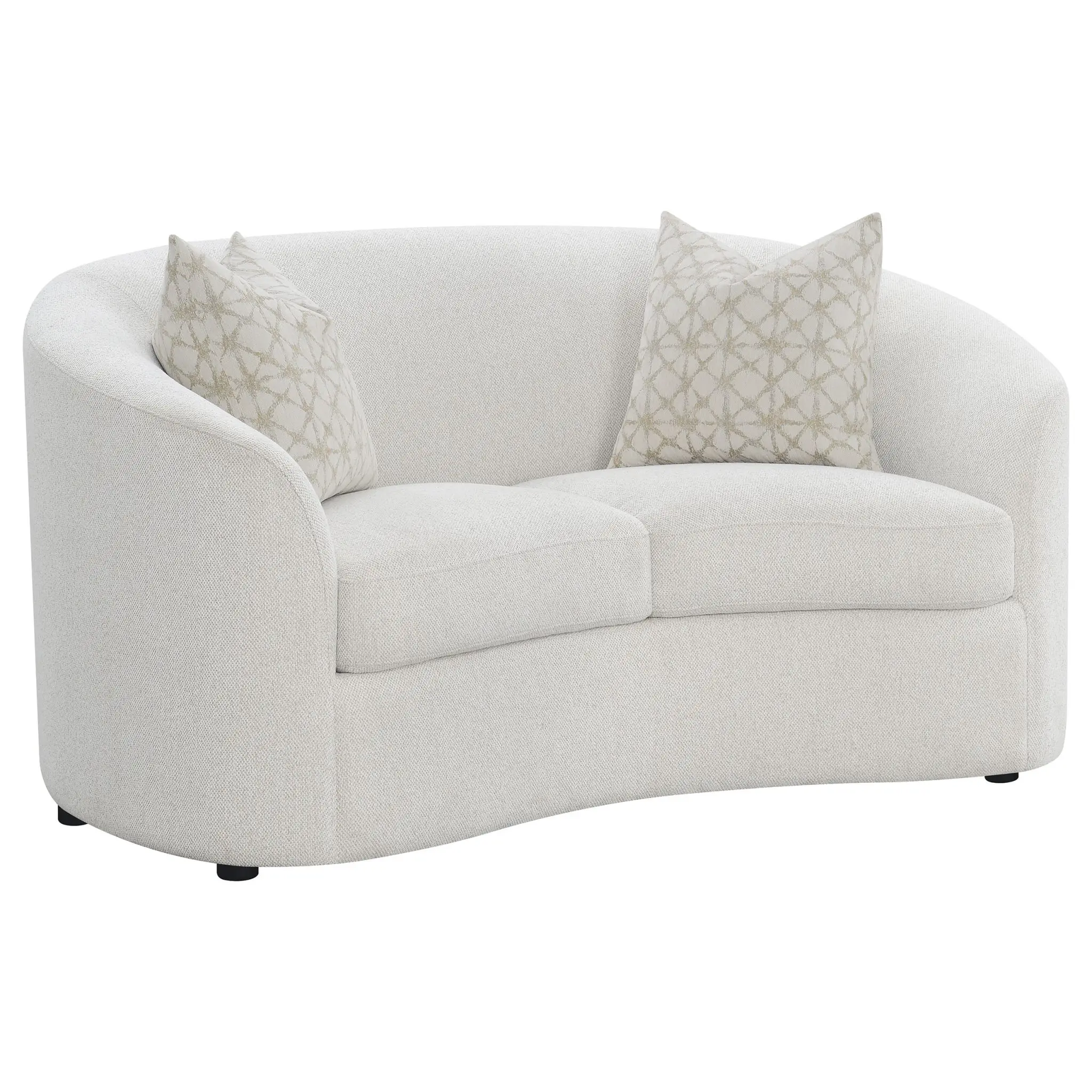 Rainn Bouclé Sofa Set Latte - Image 5