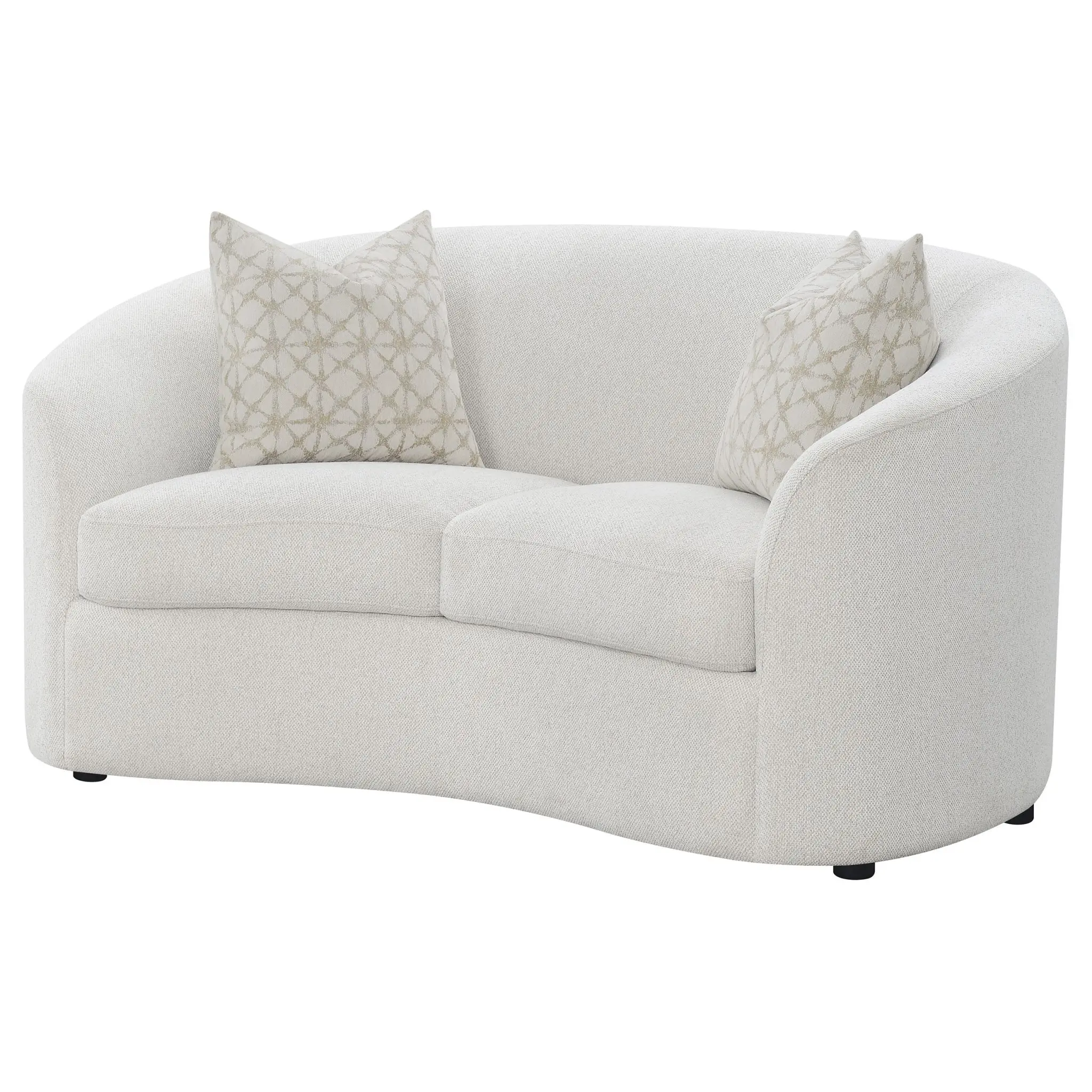 Rainn Bouclé Sofa Set Latte - Image 6