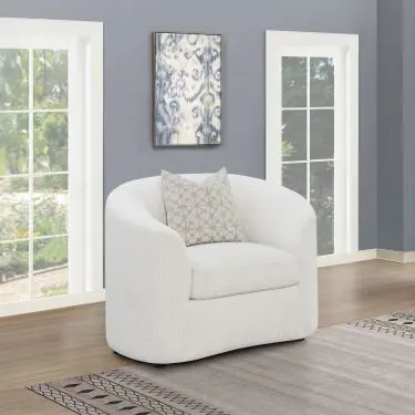 Rainn Sloped Arm Accent Chair Latte