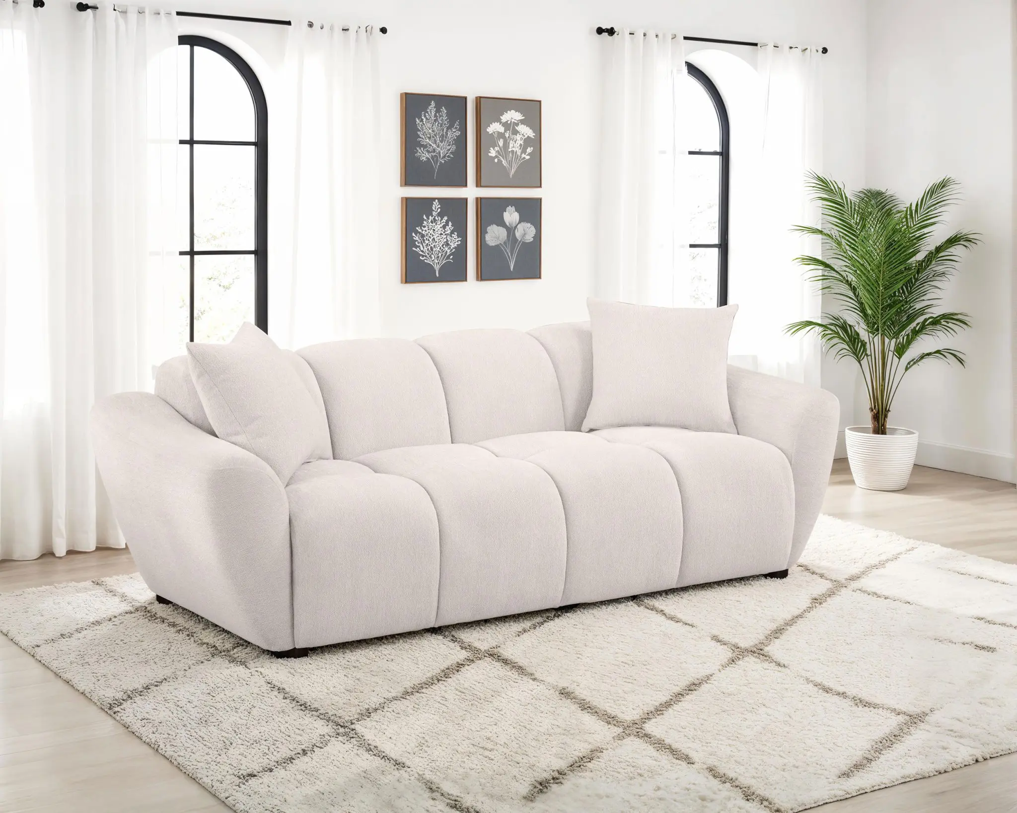 Destino Splayed Arm Sofa Greige