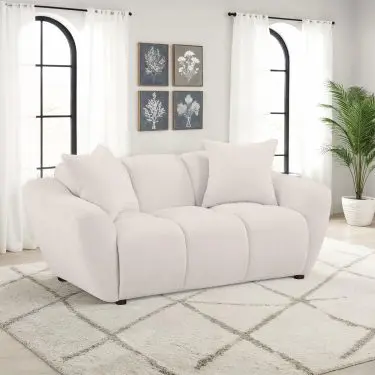 Destino Splayed Arm Loveseat Greige