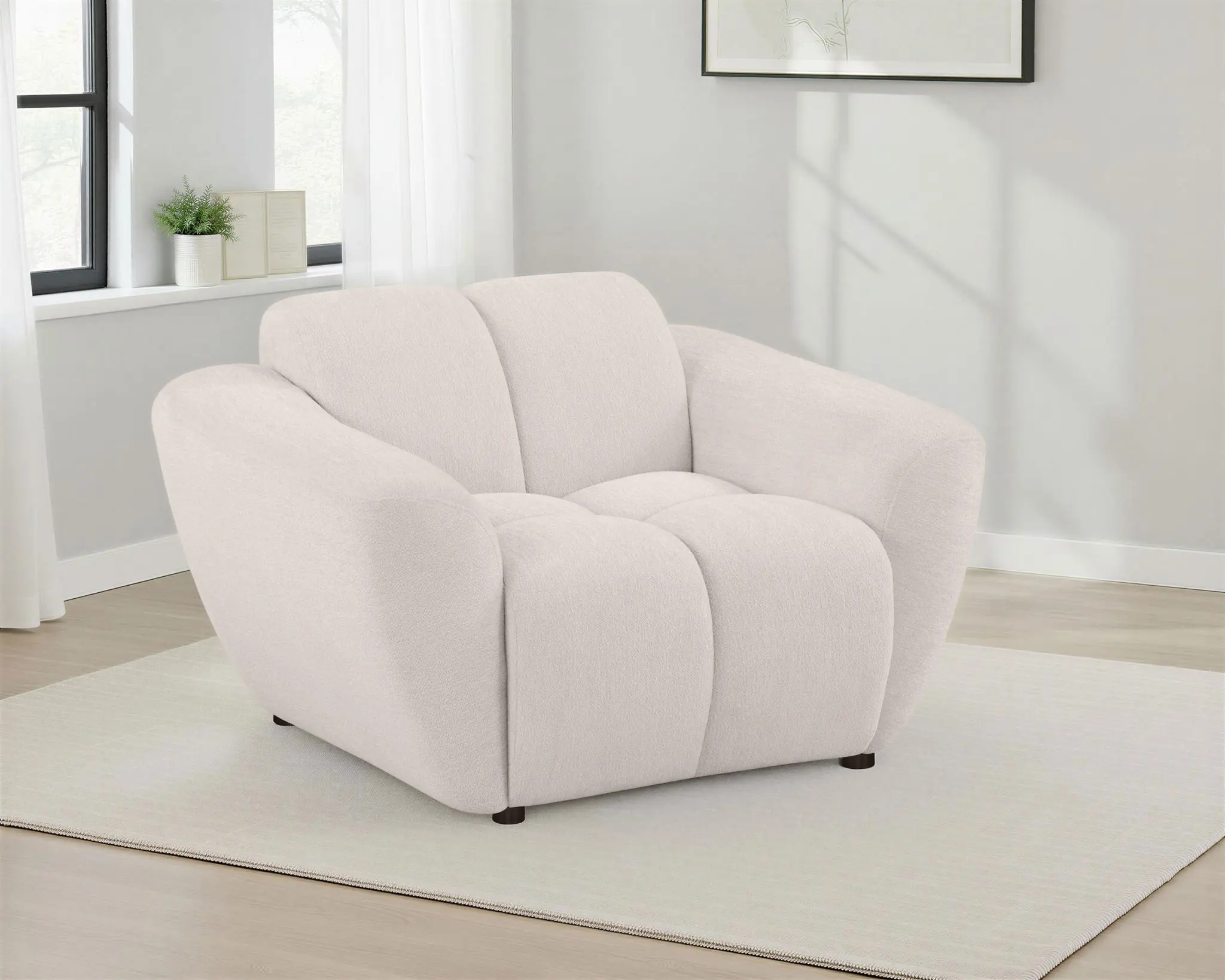 Destino Splayed Arm Accent Chair Greige