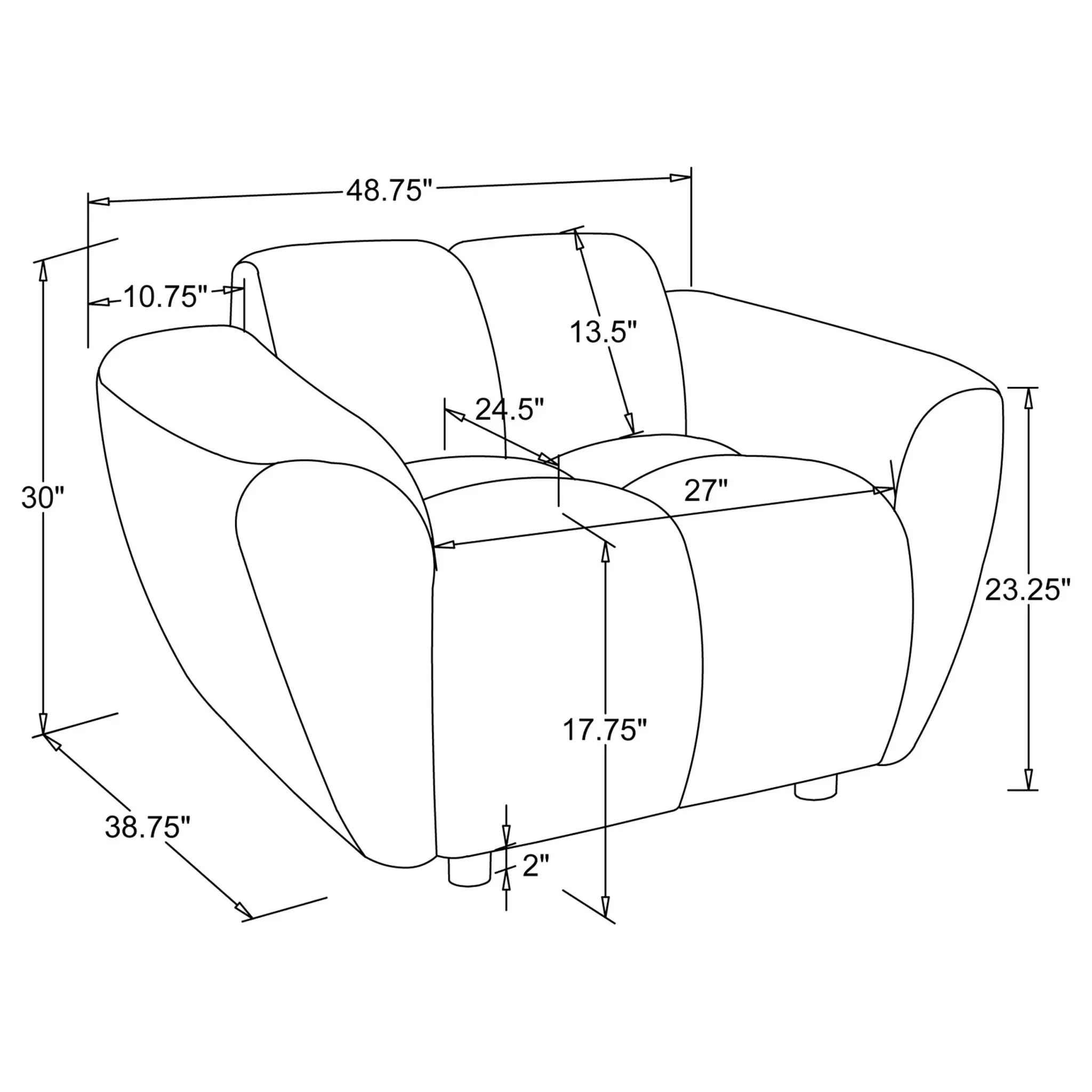 Destino Splayed Arm Accent Chair Greige - Image 10