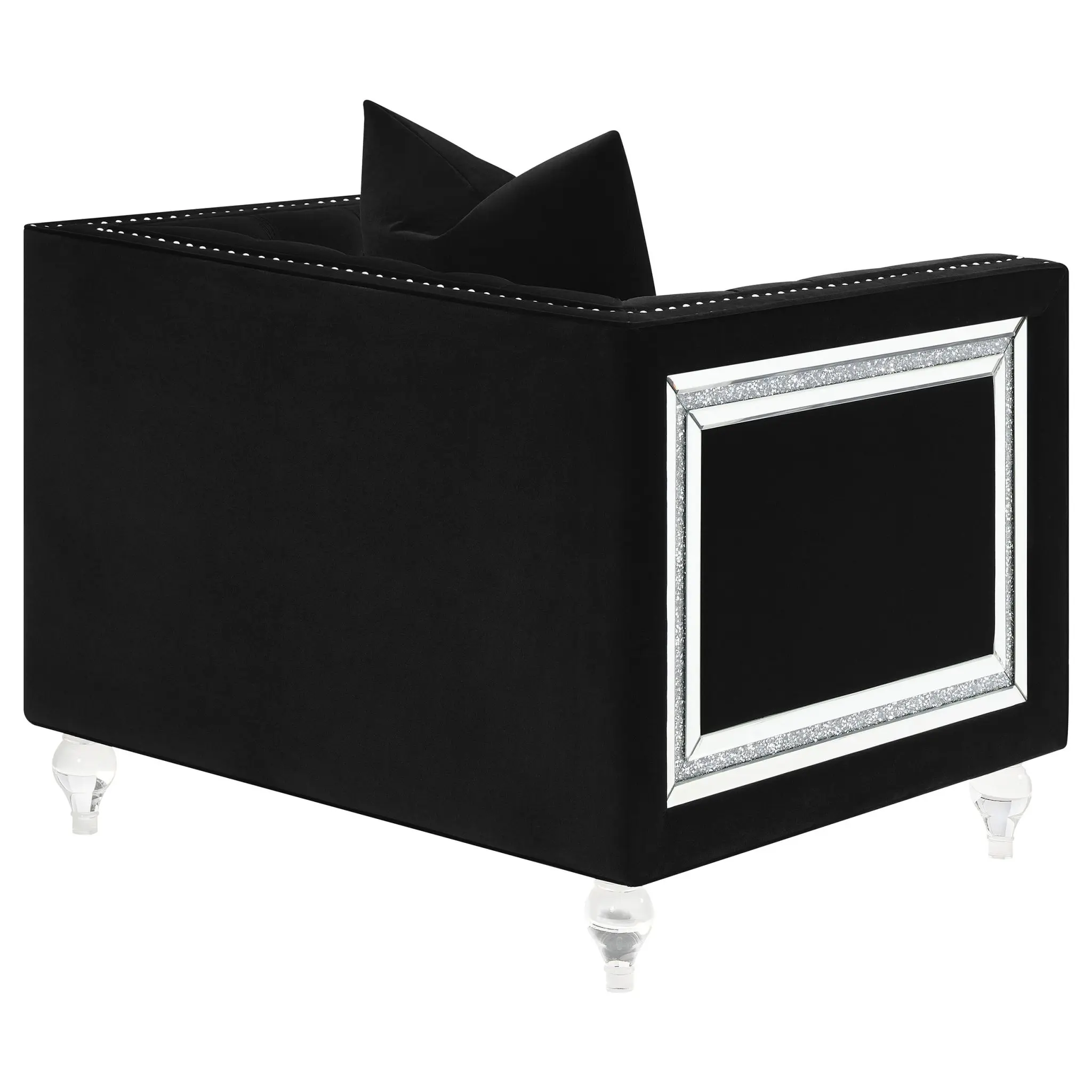 Delilah Tuxedo Accent Chair Black - Image 6