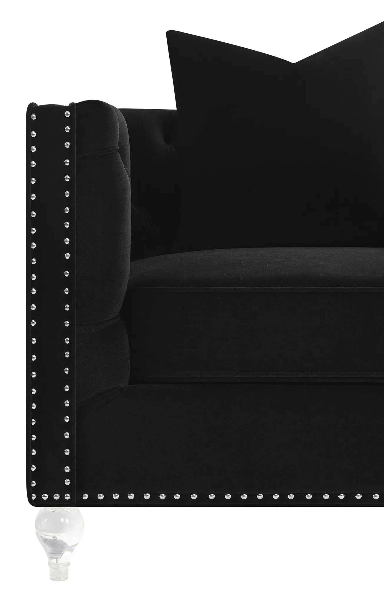 Delilah Tuxedo Accent Chair Black - Image 12