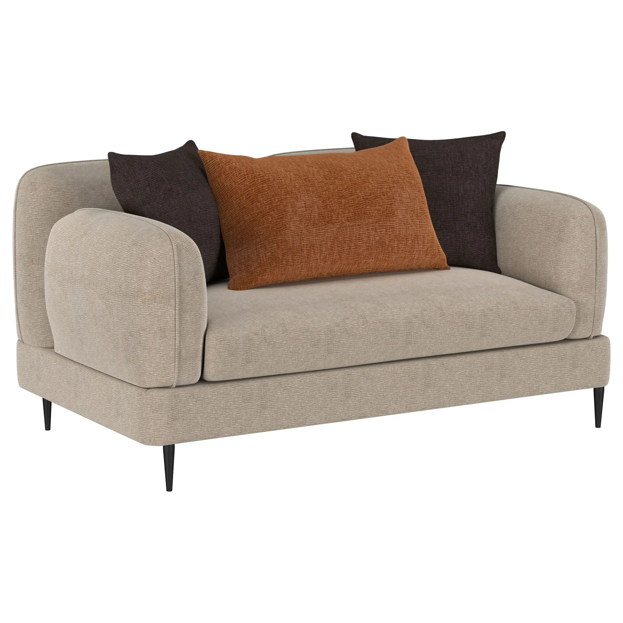 Jade Padded Arm Loveseat Latte - Image 2