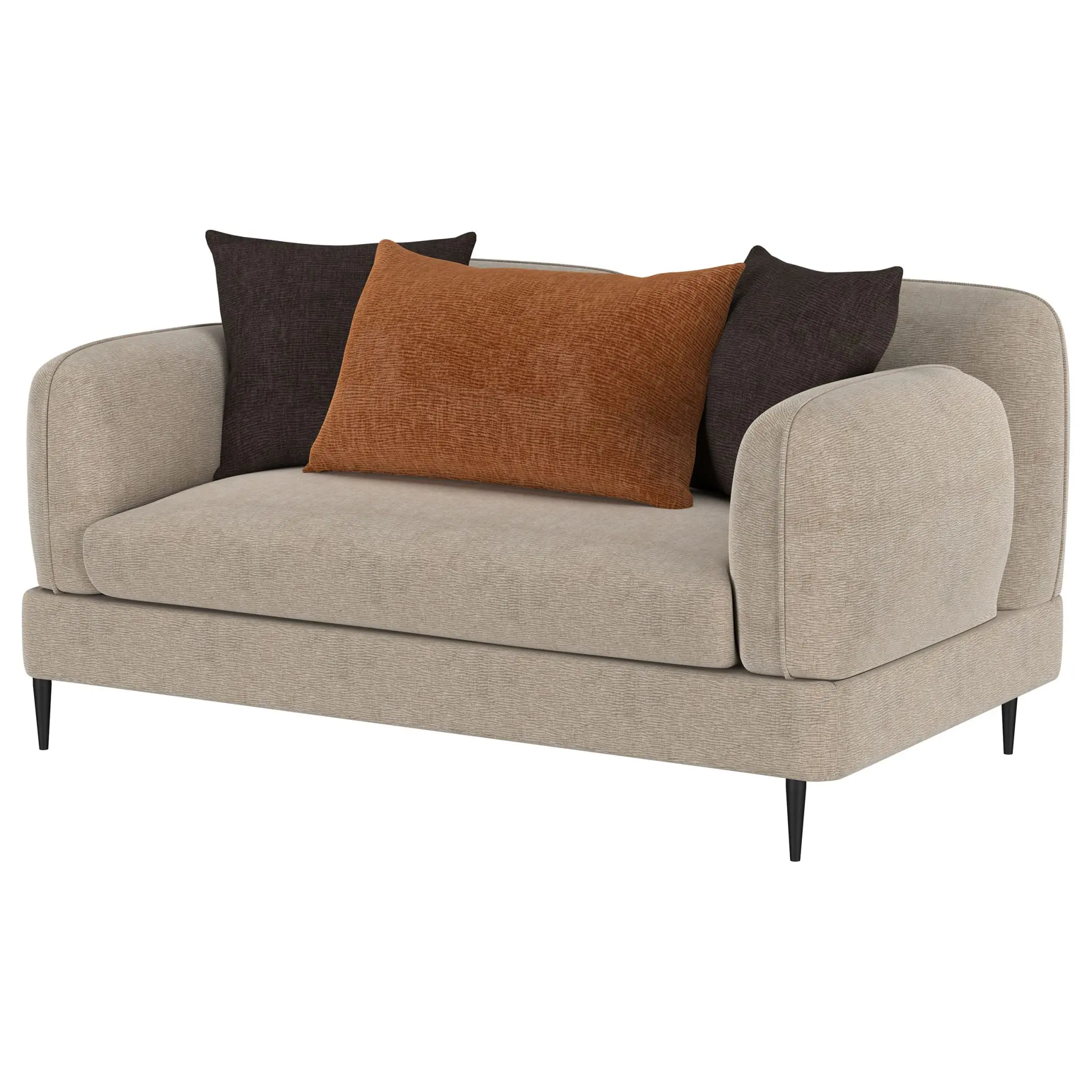 Jade Padded Arm Loveseat Latte - Image 4