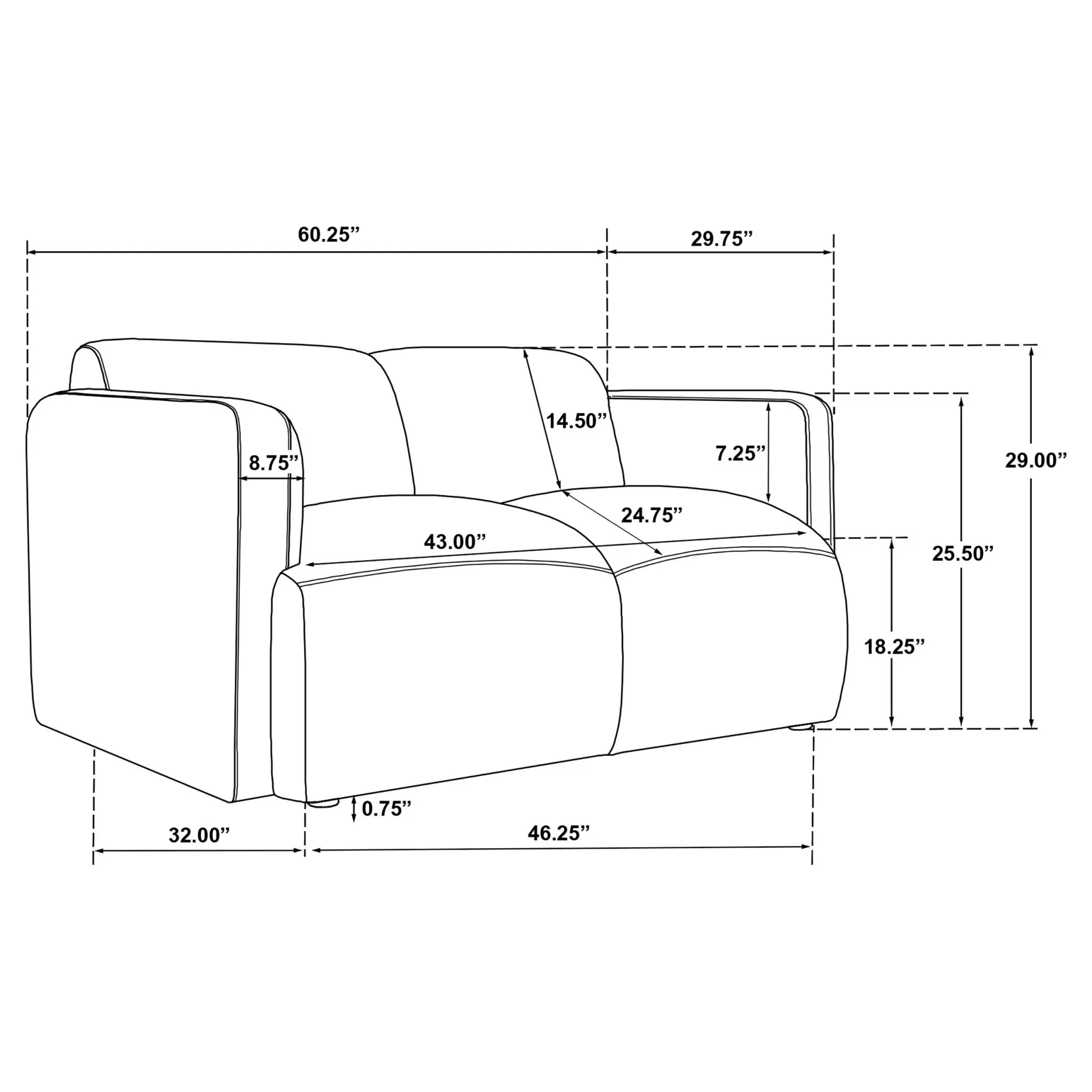 Dorset Rolled Arm Loveseat - Image 12