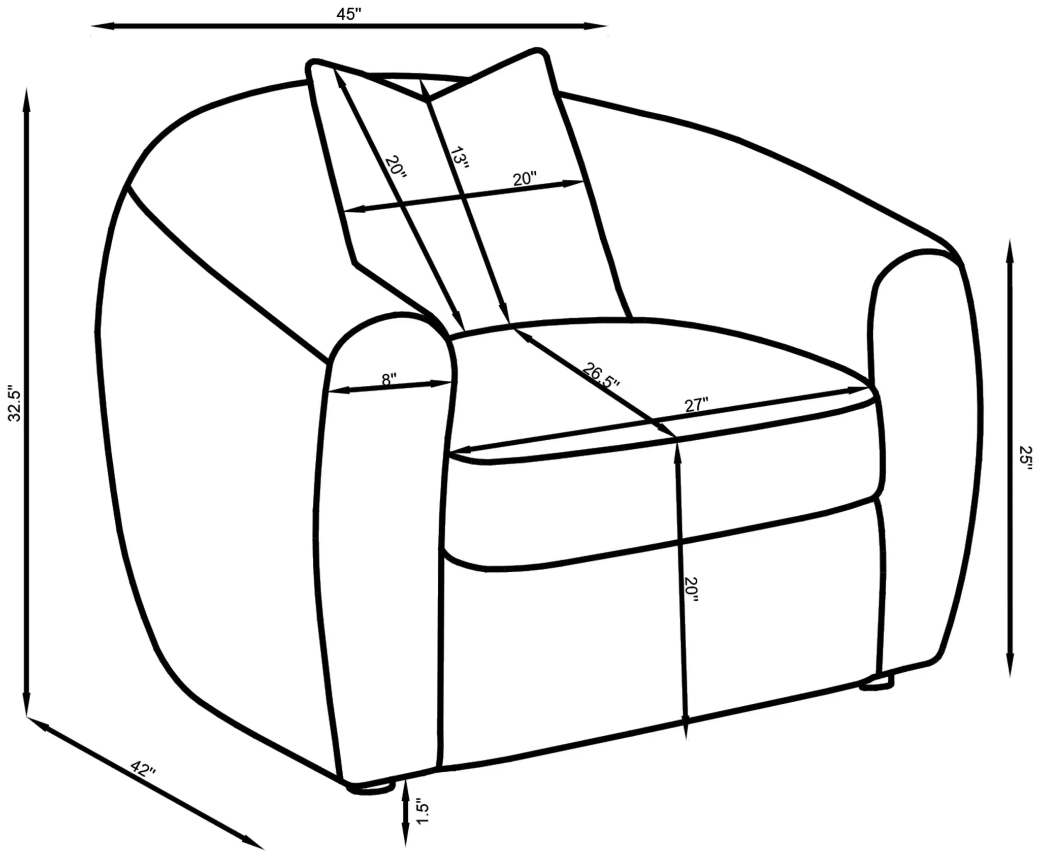 Isabella Accent Chair - Image 10