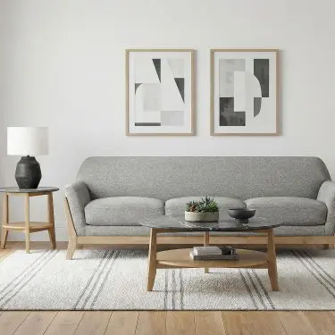 Vaughn Flared Arm Sofa Grey