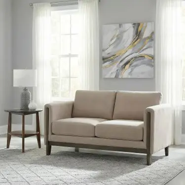 Islington Panel Arm Loveseat Taupe