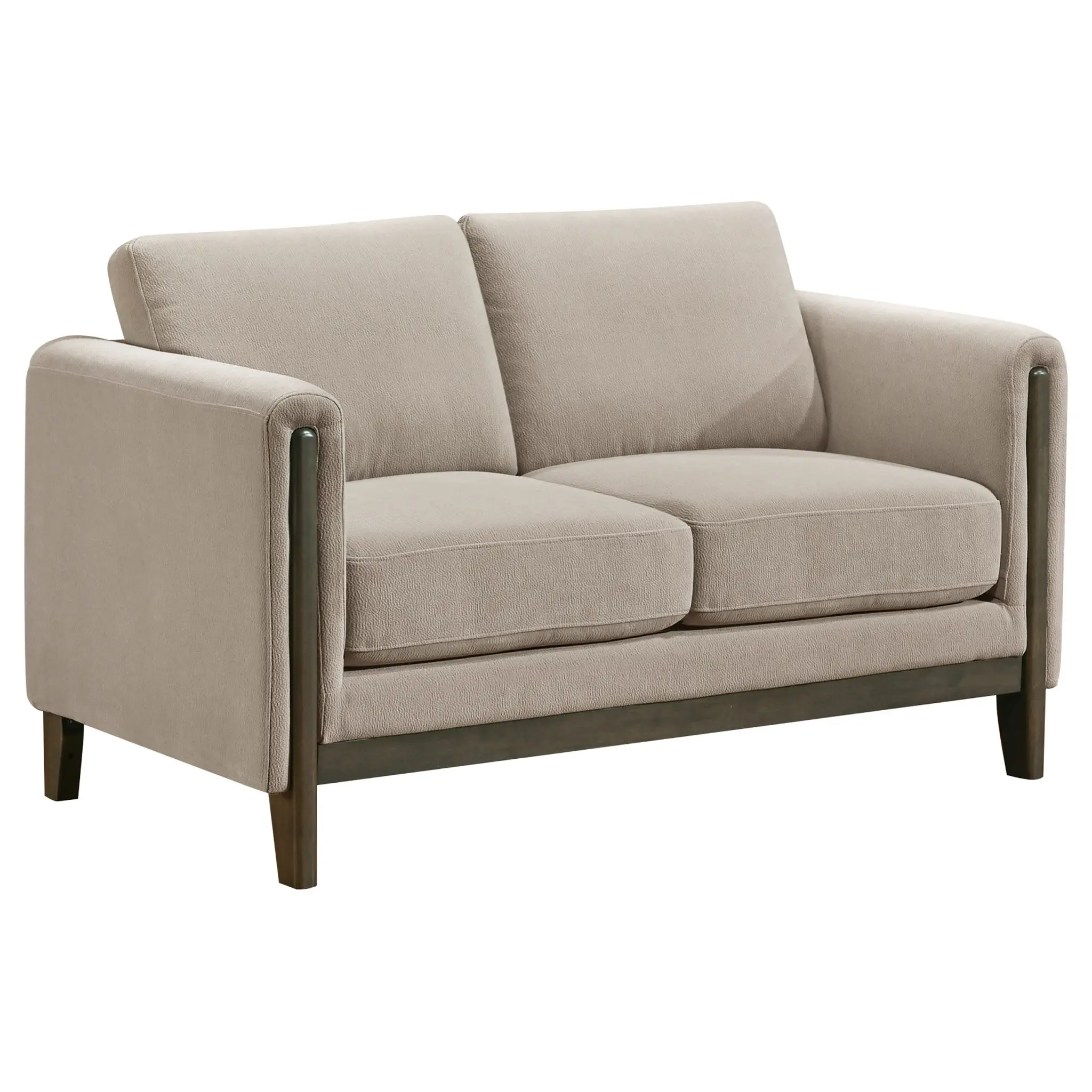 Islington Panel Arm Loveseat Taupe - Image 2