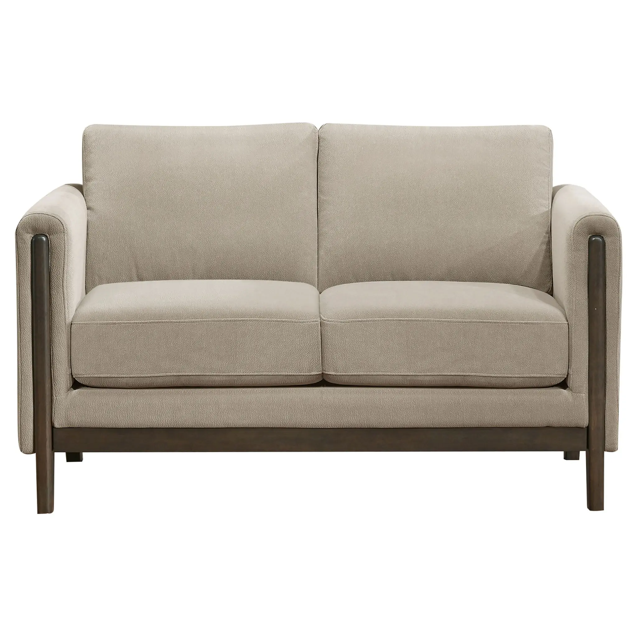 Islington Panel Arm Loveseat Taupe - Image 3