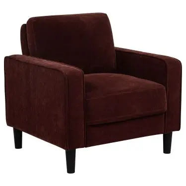 Ruth Track Arm Accent Chair Rust Red