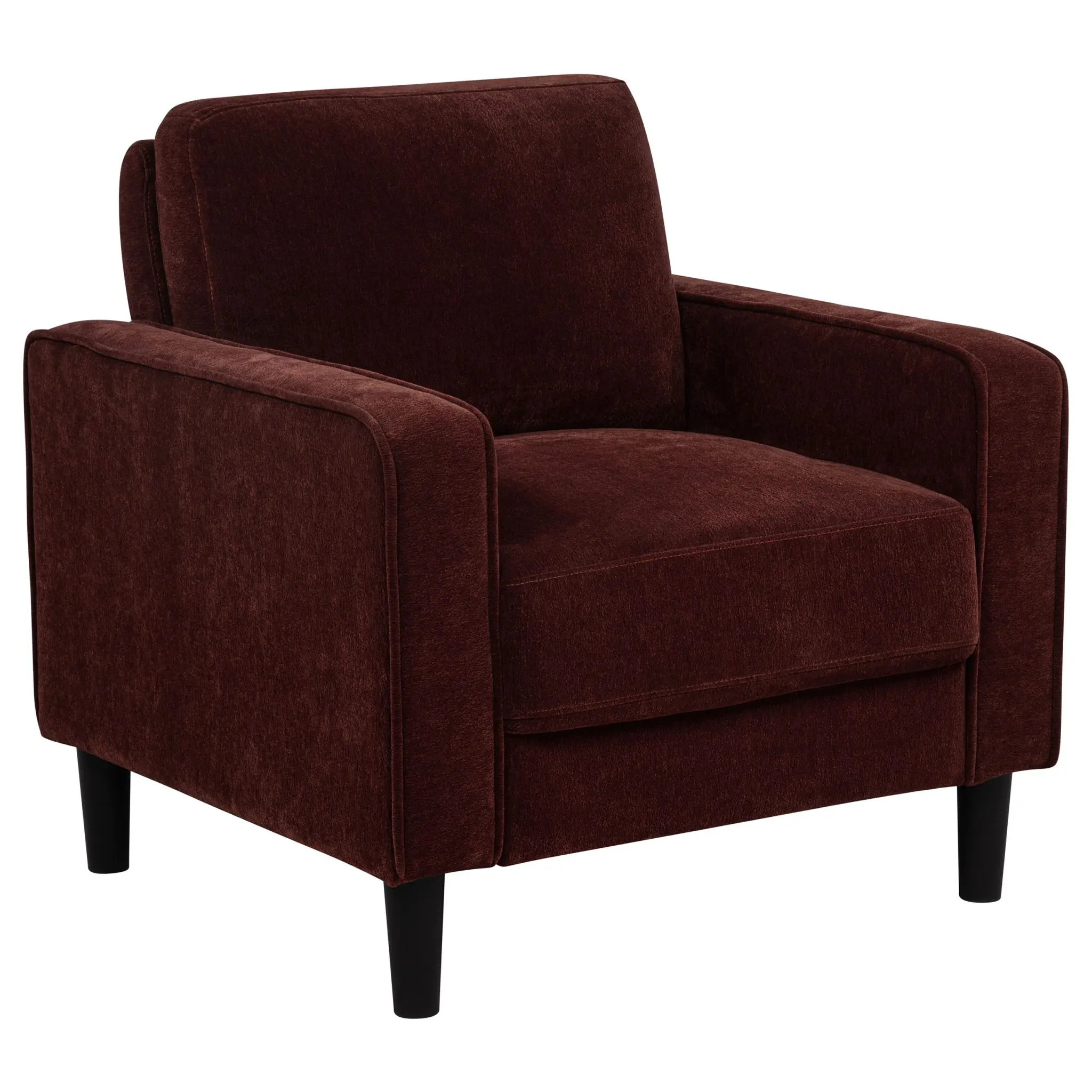 Ruth Track Arm Accent Chair Rust Red