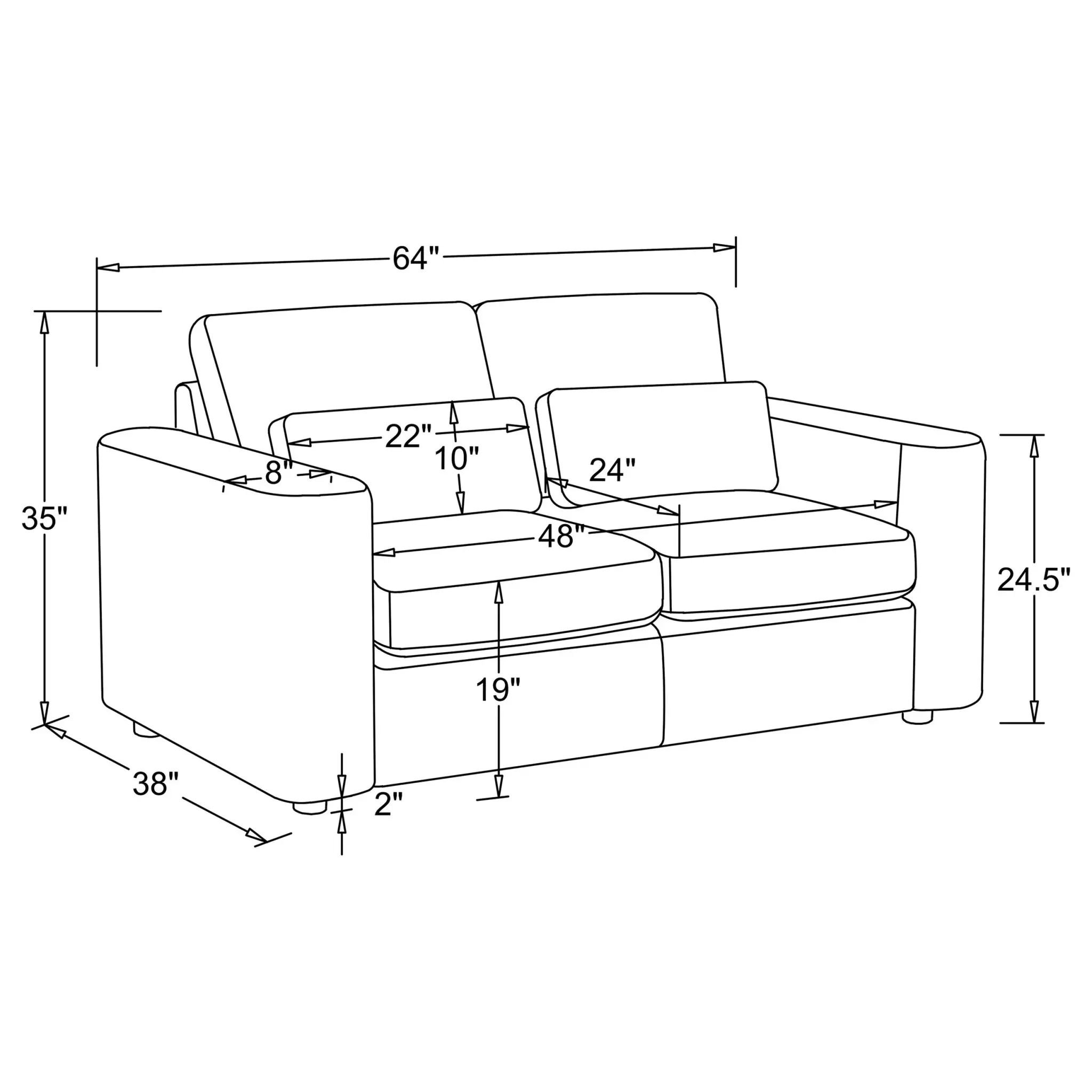 Amador Track Arm Loveseat Camel - Image 10